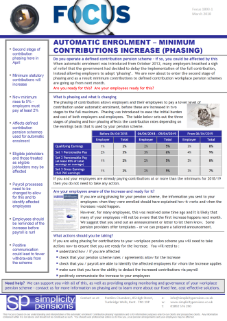 simplicity focus-auto-enrolment contributions increase