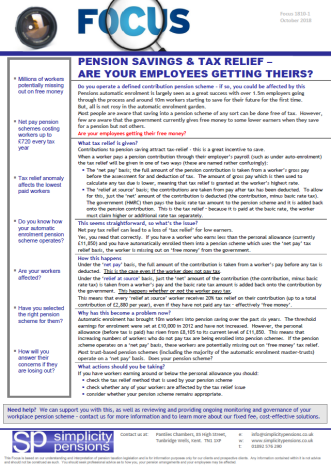 simplicity focus-tax relief